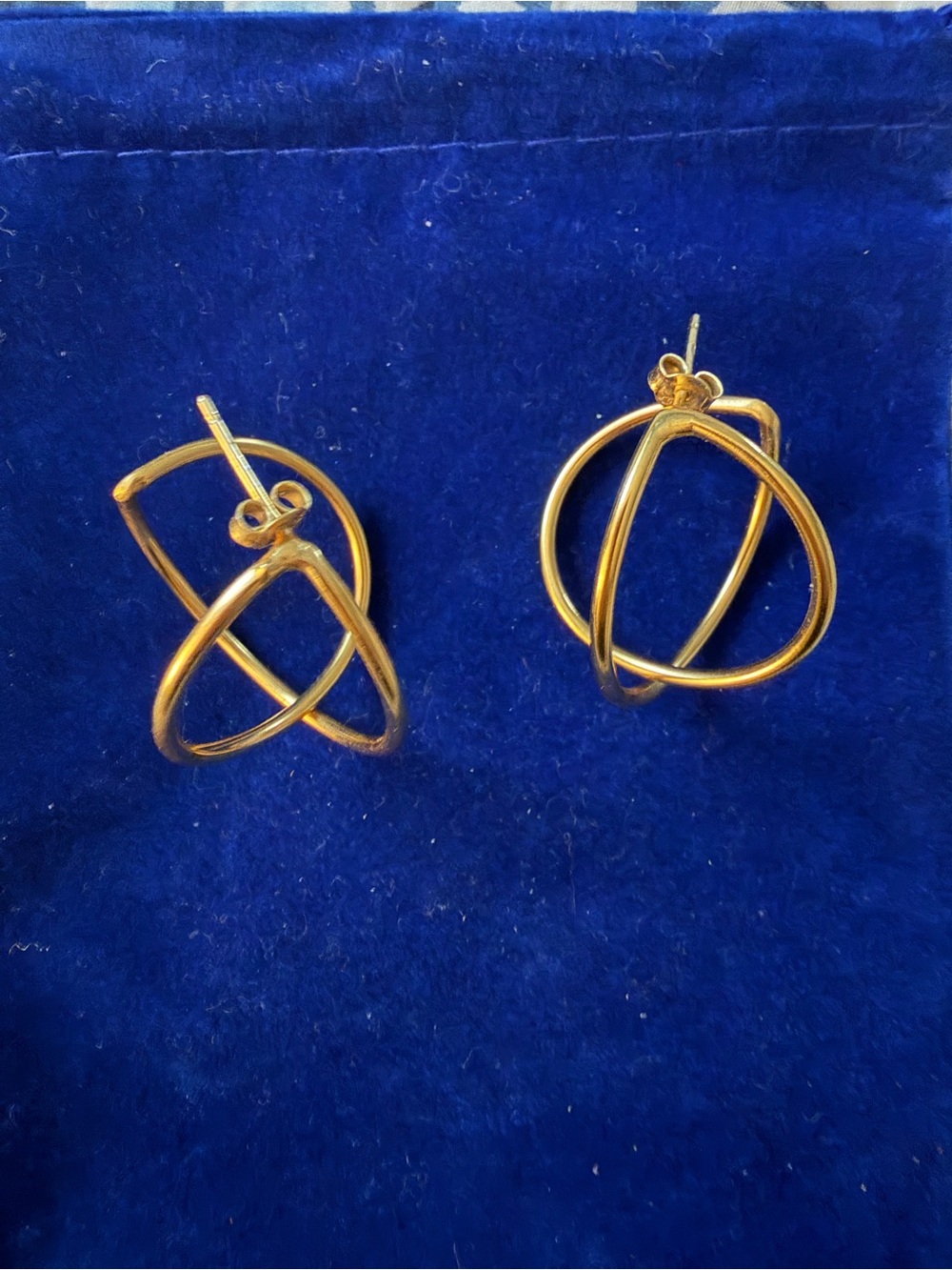 Gold-Tone Knot Hoop Earrings - Women's Jewelry